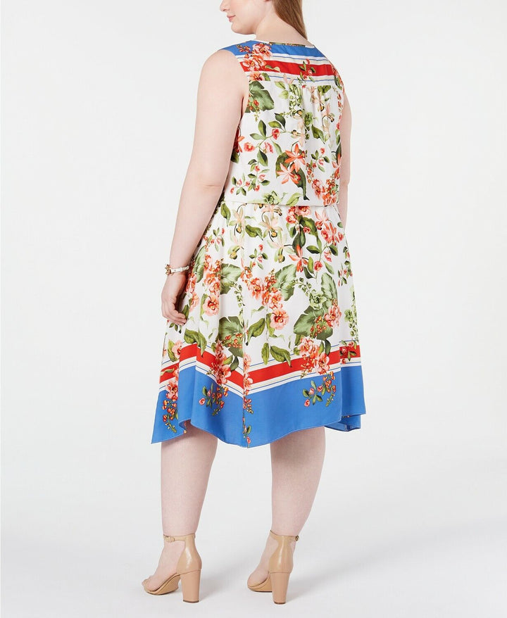 Tommy Hilfiger Plus Size Printed Sleeveless Dress