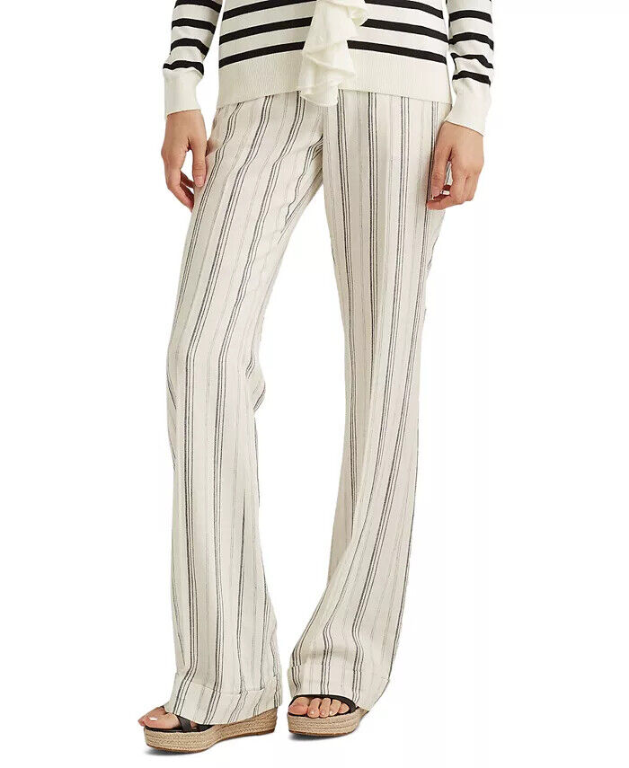 Lauren Ralph Lauren Striped Linen-Blend Pants