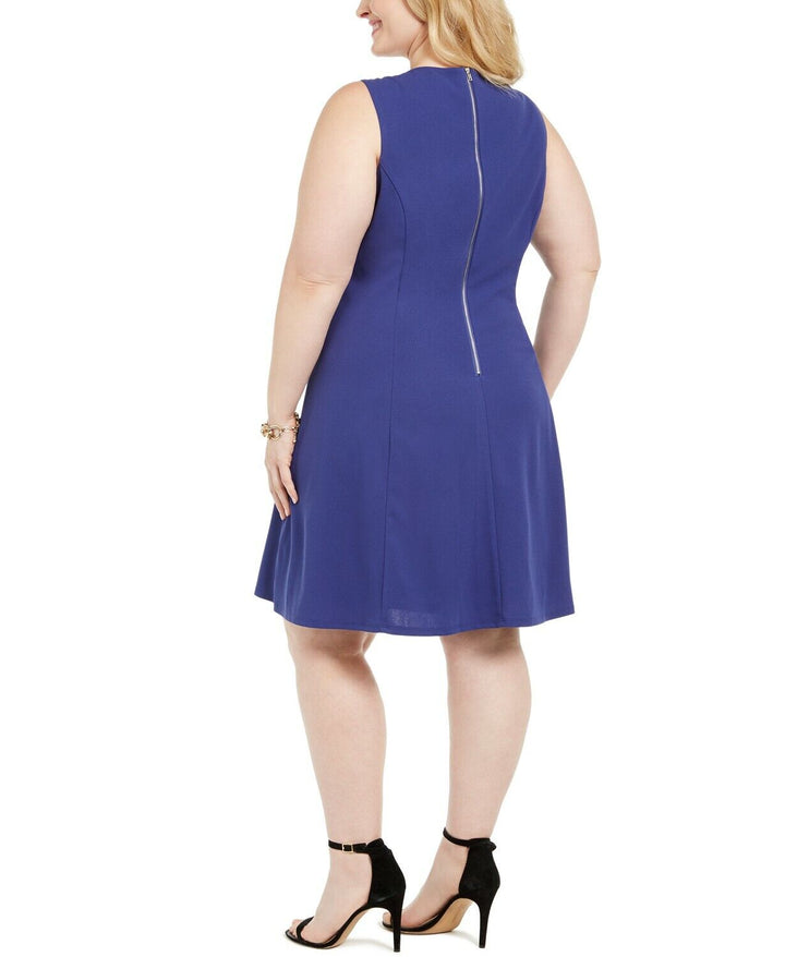 Teeze Me Juniors' Plus Size Fit & Flare Dress