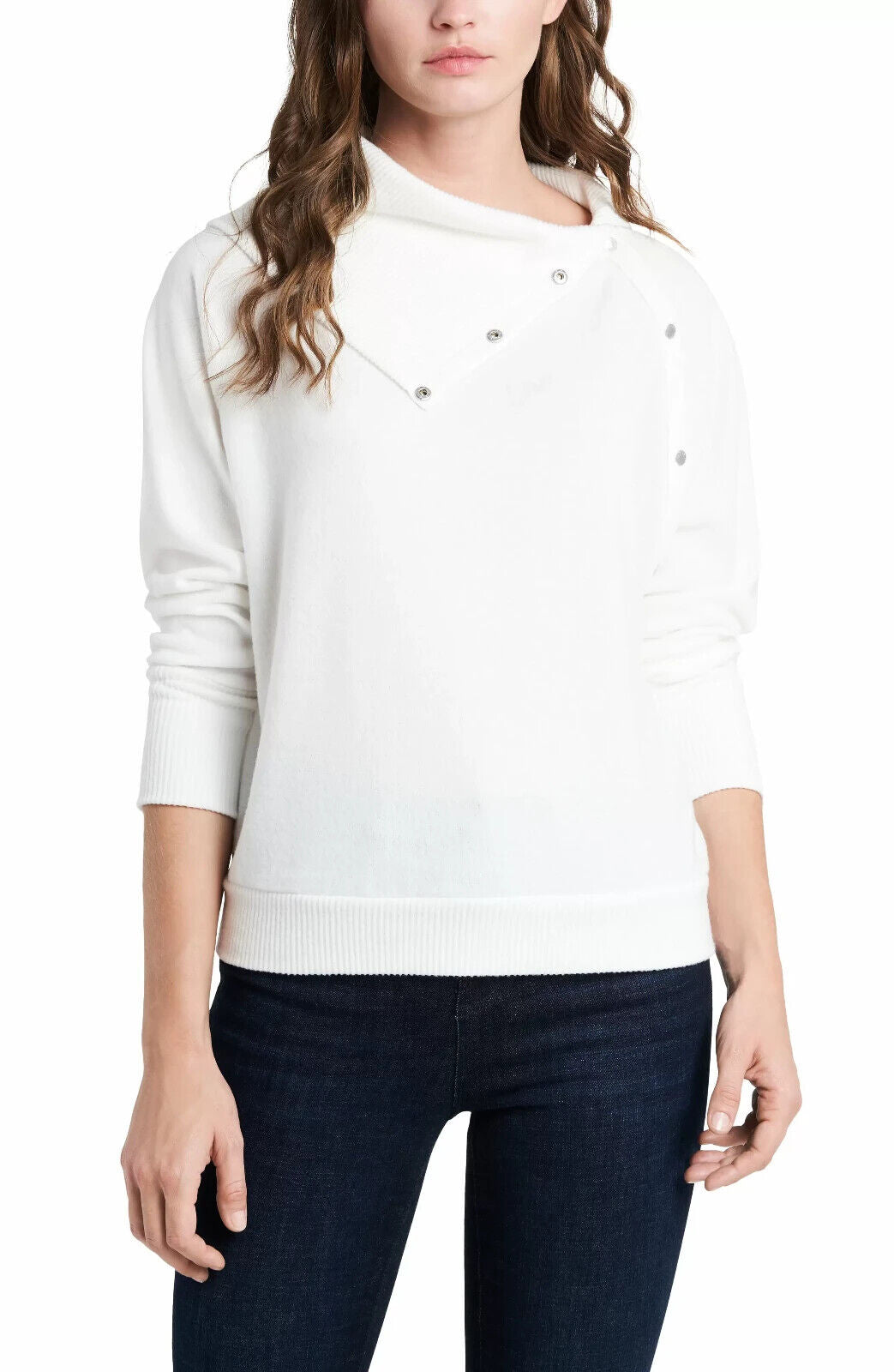 Vince Camuto Fold Over Neck Long Sleeve Top