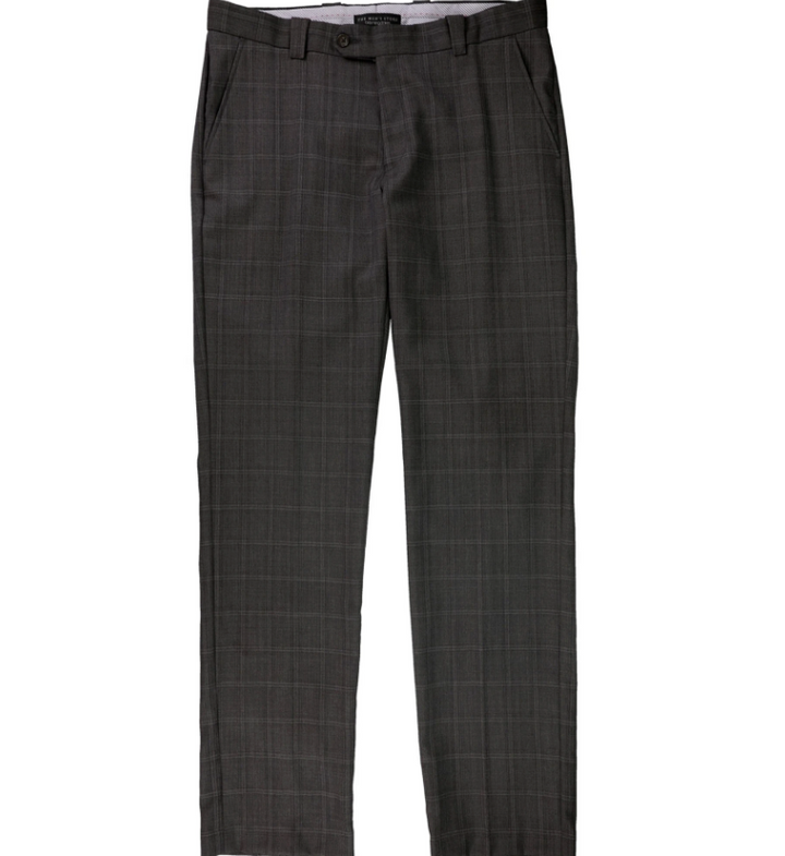 The Men's Store Wool Tonal-Check Classic Fit Pants