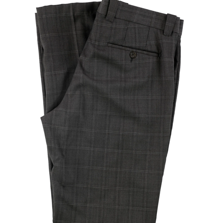 The Men's Store Wool Tonal-Check Classic Fit Pants