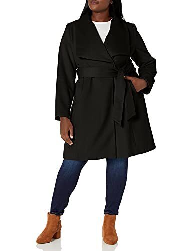 Cole Haan Plus Size Belted Wrap Coat
