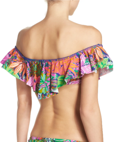 TRINA TURK Tropic Escape Off the Shoulder Bikini Top