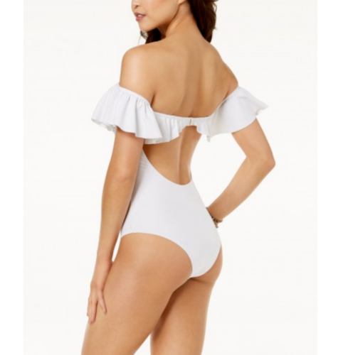 Raisins Juniors' Ruffle Off-The-Shoulder One-Piece