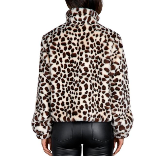 Sanctuary Animal-Print Faux-Fur Jacket