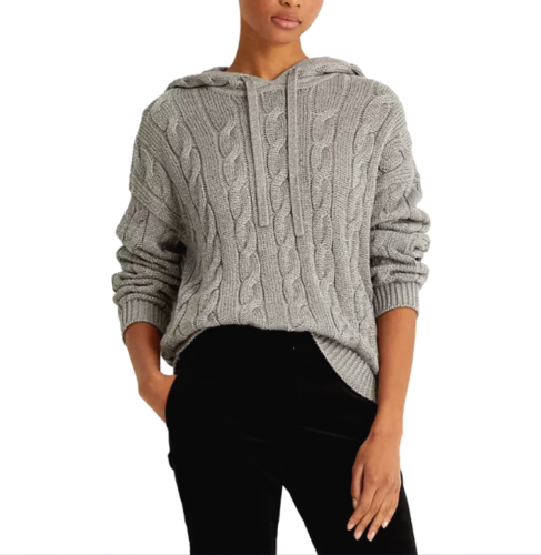 Lauren Ralph Lauren Cable-Knit Cotton Hoodie