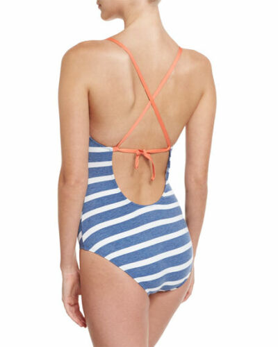 Splendid Chambray Cottage Stripe 1-Piece Swimsuit