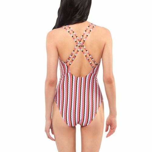 Jessica Simpson Plunge Strappy One-Piece Swimsuit