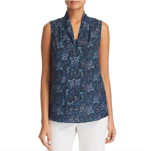 Le Gali Dulcie Printed Tie-Neck Blouse