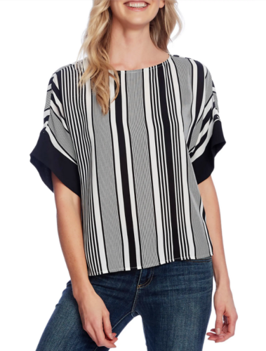 Vince Camuto Graphic Stripe Top