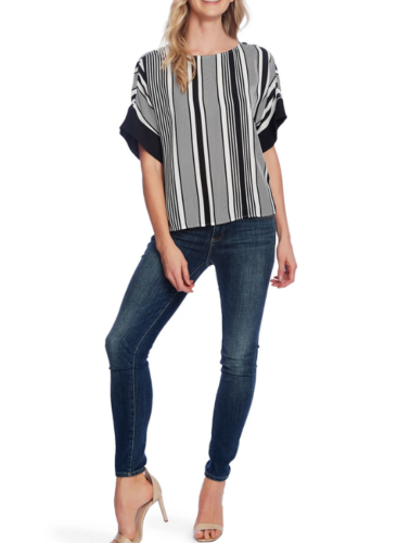 Vince Camuto Graphic Stripe Top