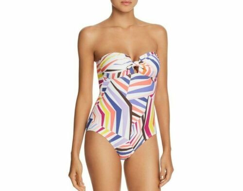 kate spade new york Geobrella Molded Strapless Swimsuit