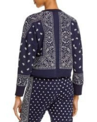 Aqua Bandana Print Sweatshirt