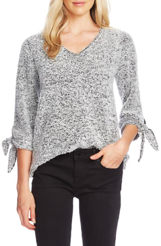 Vince Camuto Tie-Cuff Boucle Top