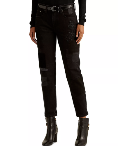 Lauren Ralph Lauren Patchwork Relaxed Tapered Jeans