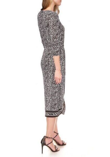 MICHAEL Michael Kors Zebra-Print Asymmetric Midi Dress