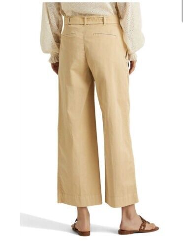 LAUREN Ralph Lauren Micro-Sanded Twill Belted Wide-Leg Pants