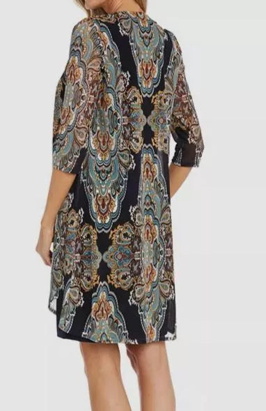 R & M Richards Women's 2-Pc. Set Paisley-Print Jacket & Dress