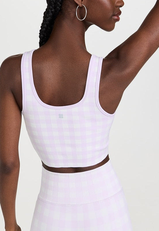 Sweaty Betty Gingham Seamless Crop Top