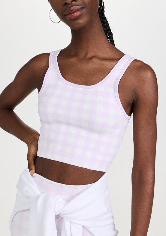 Sweaty Betty Gingham Seamless Crop Top