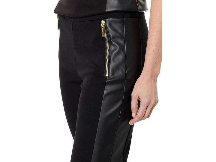 MICHAEL MICHAEL KORS Petite Mixed-Media Faux-Leather Leggings