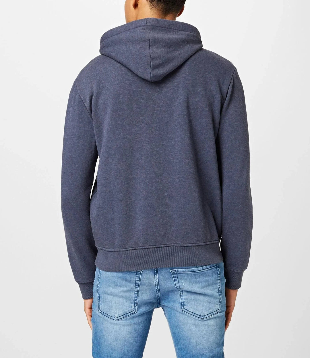 GUESS MEN Timur Garment-Dyed Logo Patch Brushed Fleece Hoodie