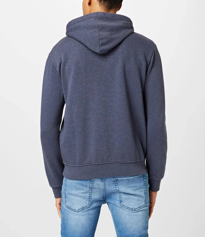 GUESS MEN Timur Garment-Dyed Logo Patch Brushed Fleece Hoodie