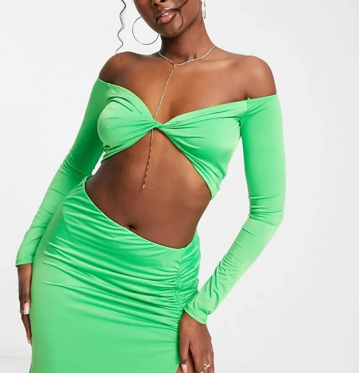 AFRM Ally Off-the-Shoulder Crop Top