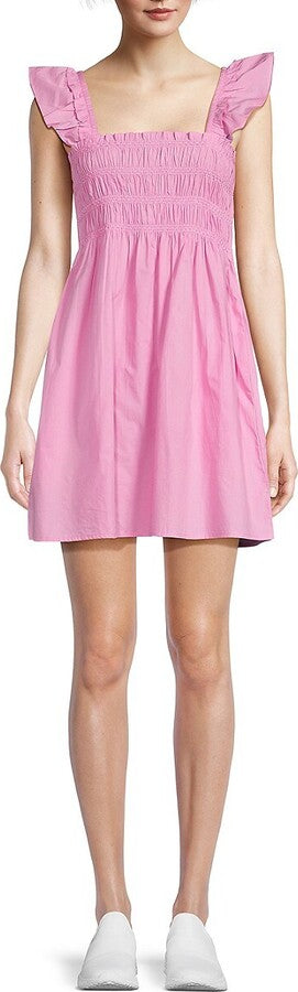 French Connection Smocked Ruffle Dress