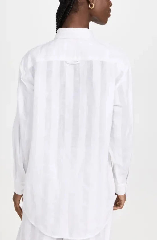 Solid & Striped The Oxford Tonal Stripe Tunic Swim Cover-Up