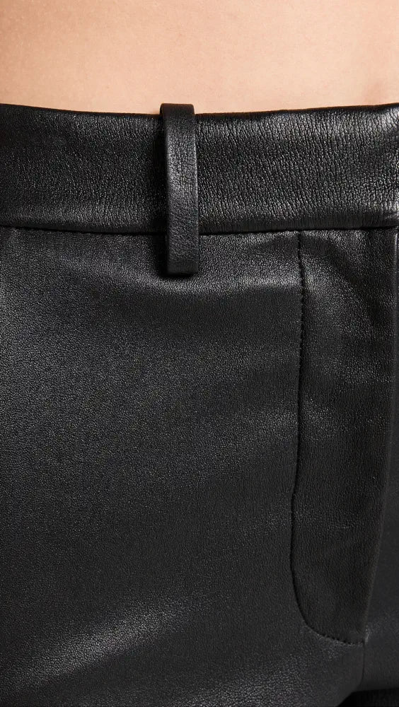 Theory Demitria Leather Flare Pants