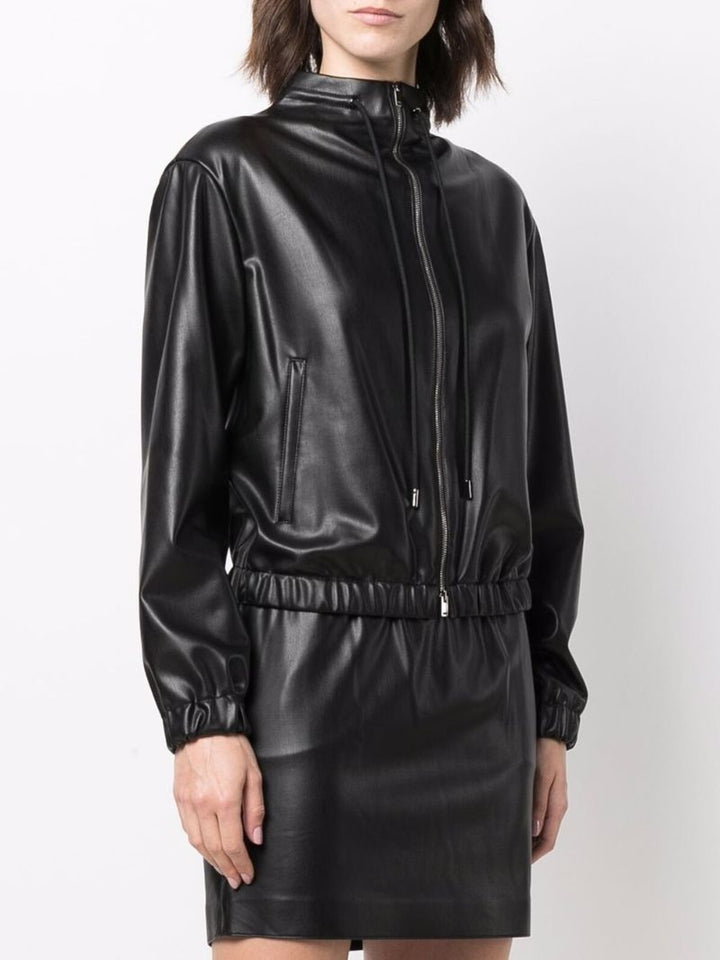 Theory Faux Leather Bomber Jacket