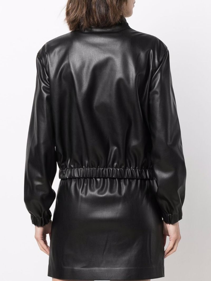 Theory Faux Leather Bomber Jacket