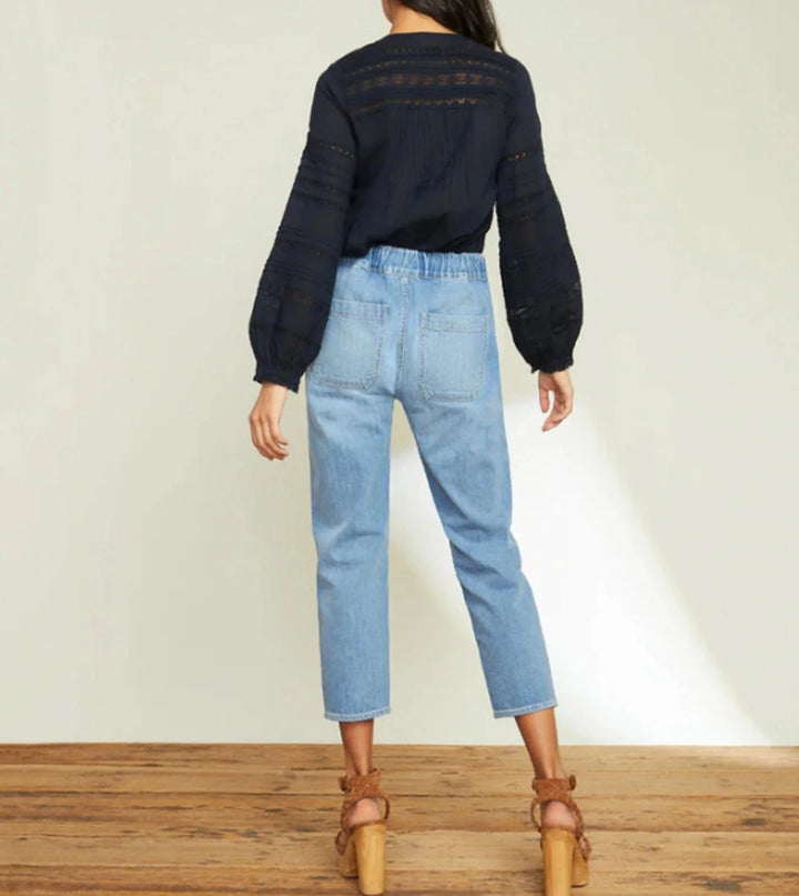 Veronica Beard Arya Straight High Rise Jeans