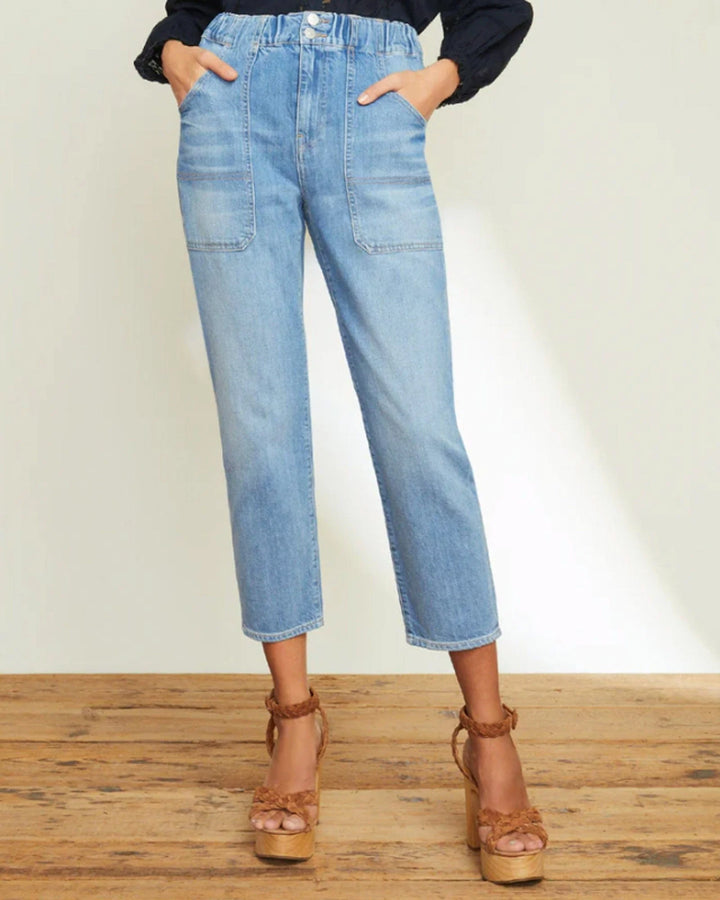 Veronica Beard Arya Straight High Rise Jeans