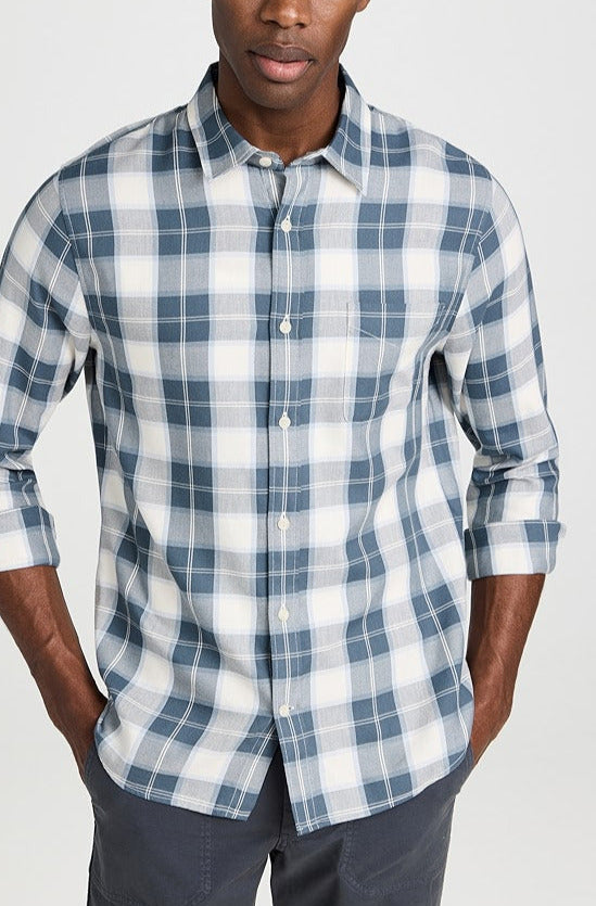 Vince Alps Plaid Long Sleeve Button Front Shirt
