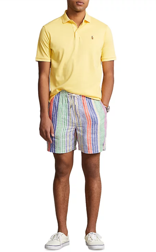 Polo Ralph Lauren 6"  Prepster Striped Linen Shorts