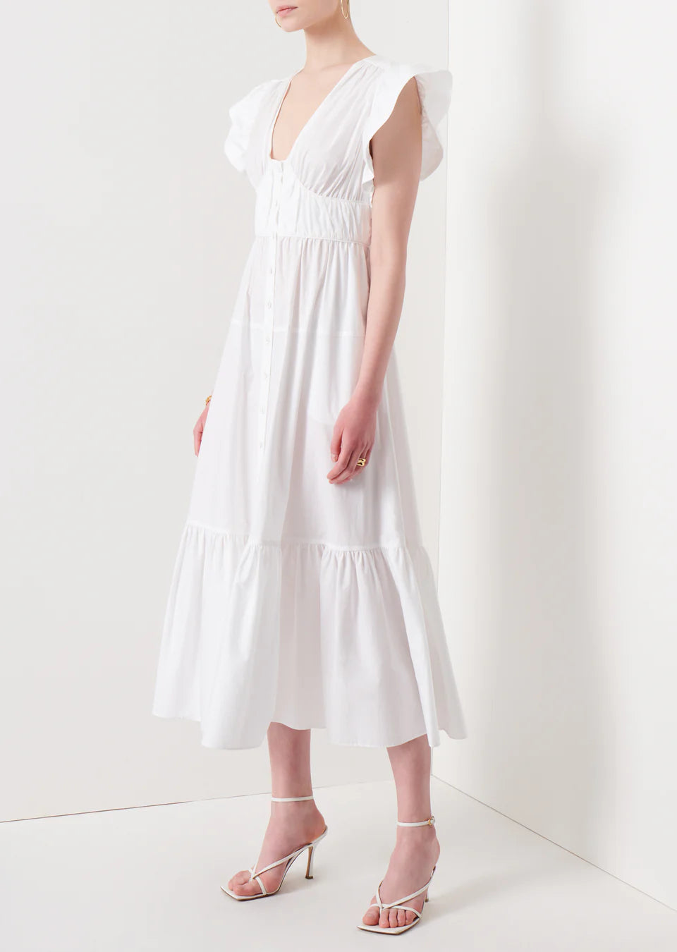 Derek Lam 10 Crosby Greta Flutter Sleeve Dress