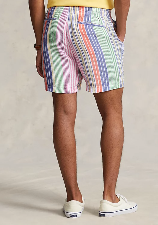 Polo Ralph Lauren 6"  Prepster Striped Linen Shorts