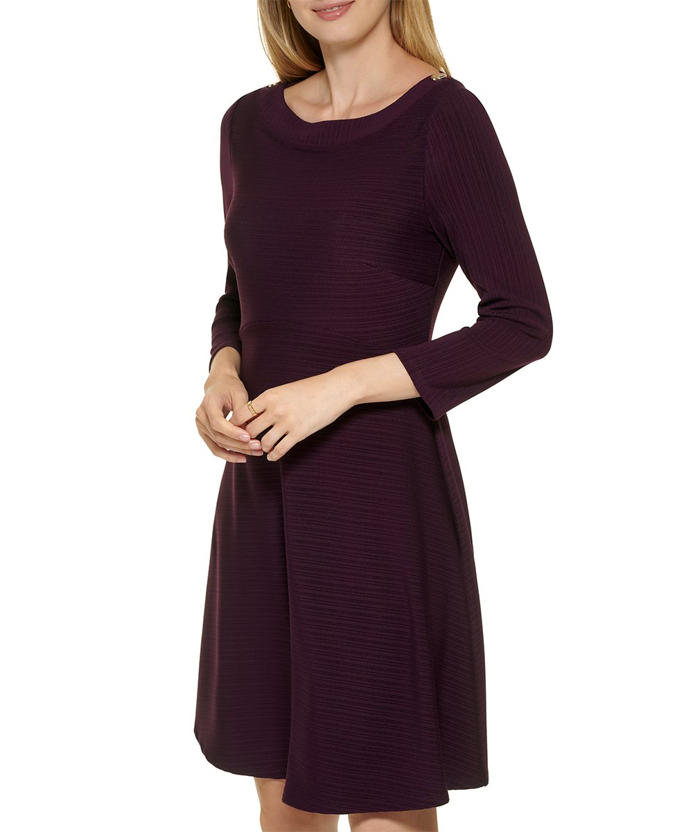 Tommy Hilfiger Rib-Knit Fit & Flare Dress