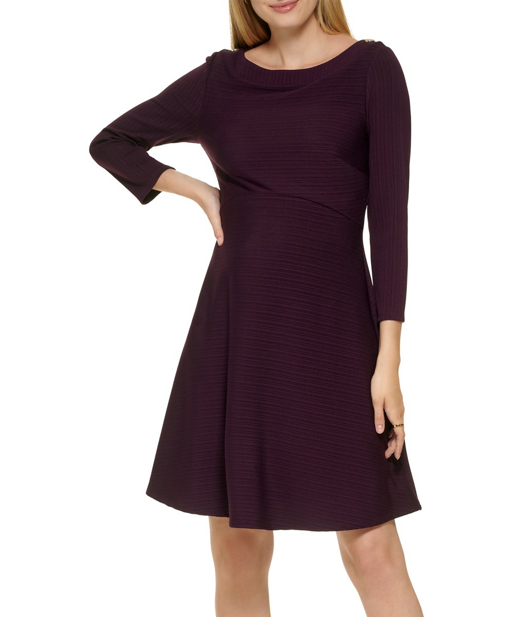 Tommy Hilfiger Rib-Knit Fit & Flare Dress