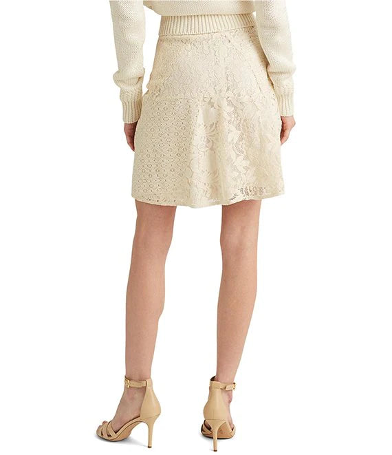 Lauren Ralph LaurenPatchwork Lace A-Line Skirt