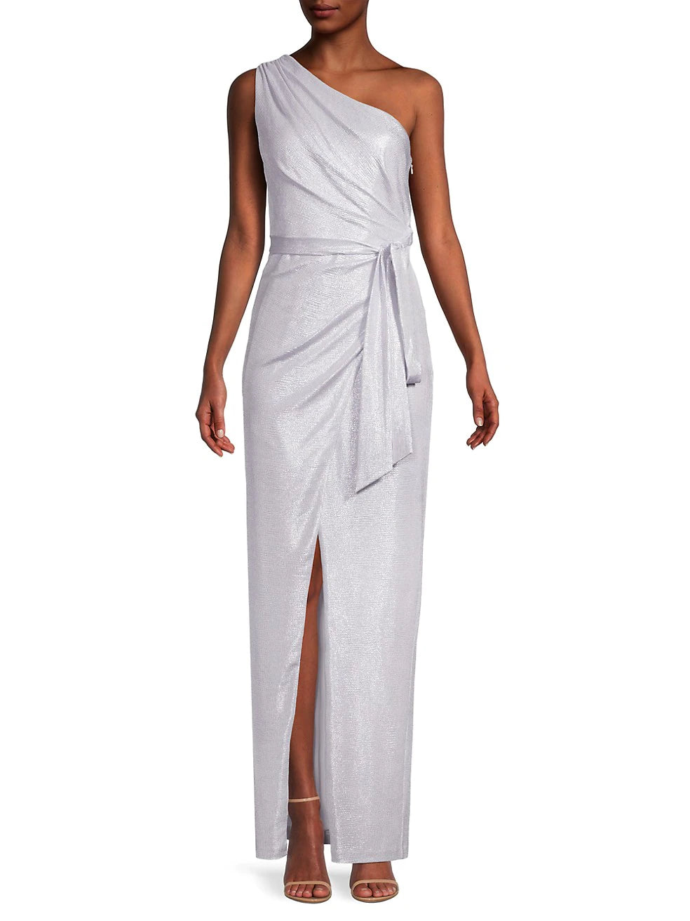 Aidan by Aidan Mattox One-Shoulder Column Gown