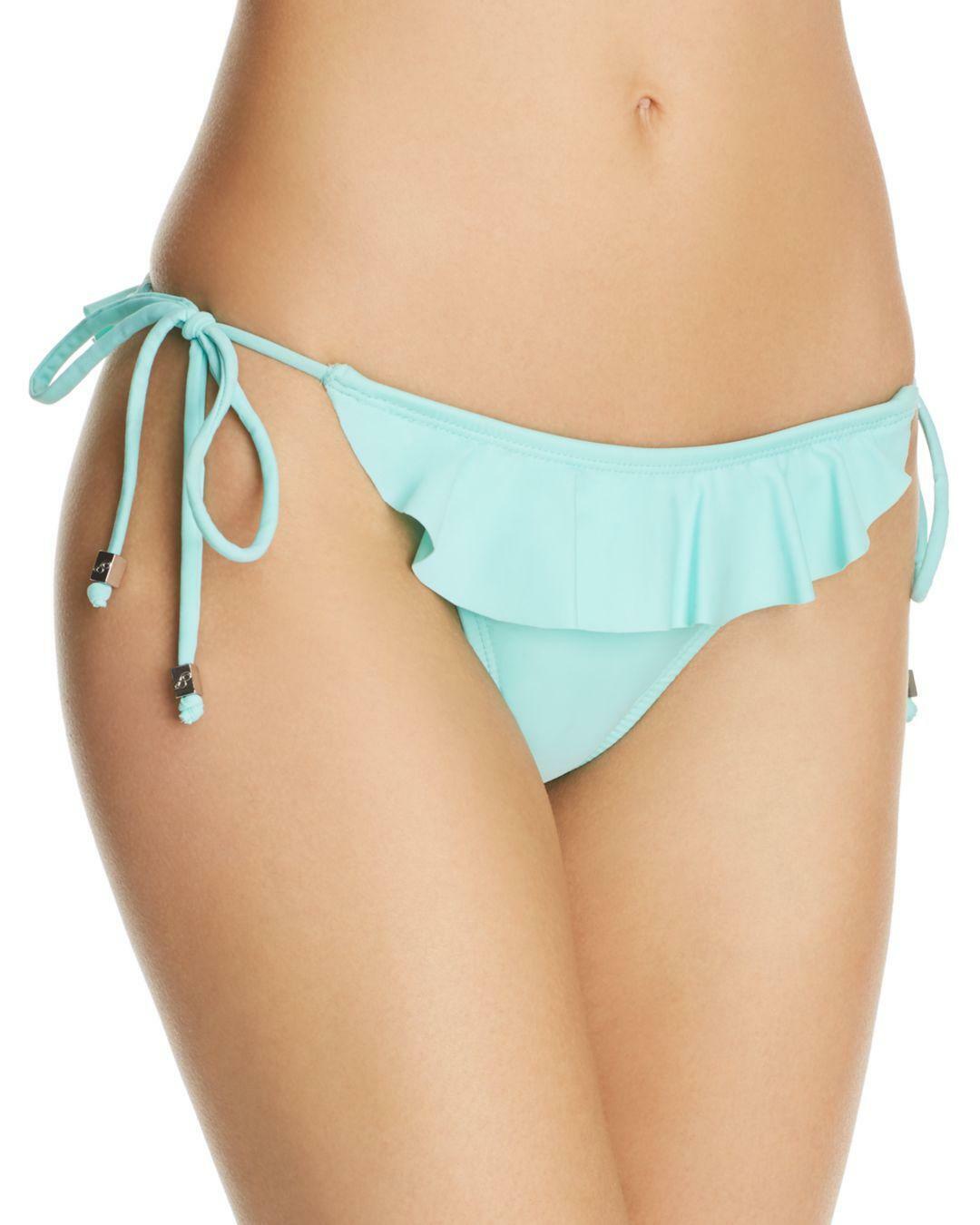 Shoshanna Ruffled String Bikini Bottom MSRP $110 Size L # U7 366 NEW