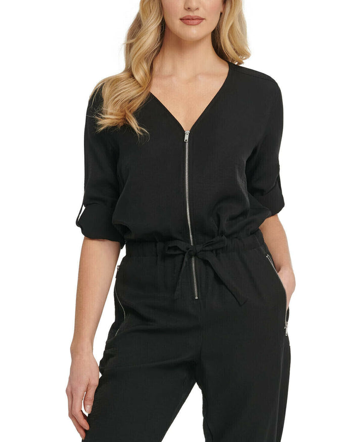 DKNY Foundation Long-Sleeve Jumpsuit