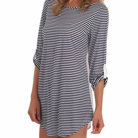 Splendid Malibu Stripe Cover Up Tunic