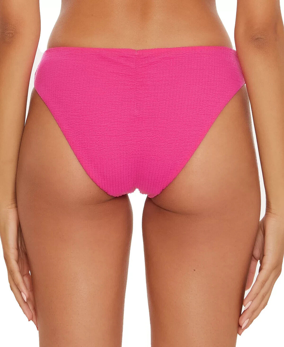 Braguitas de bikini estilo hipster con espalda fruncida Becca MSRP $58 Talla M # U11 306 NUEVO