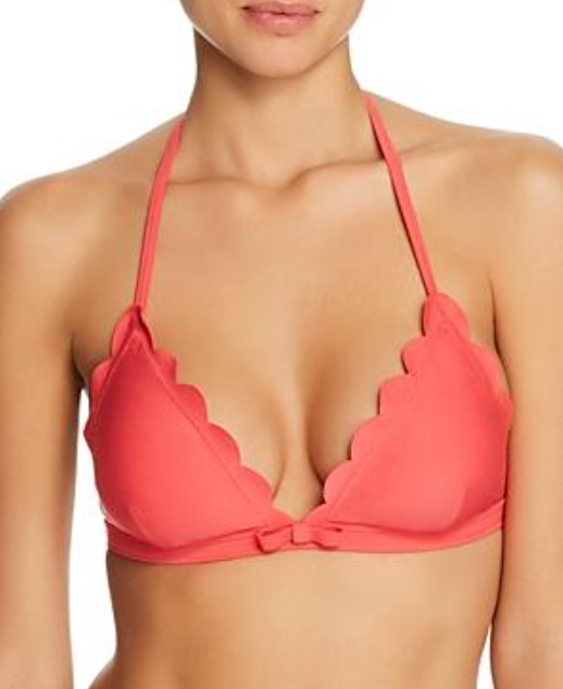 kate spade new york Scalloped Triangle Cup Bikini Top $70 Size XS # U5 322 NEW  