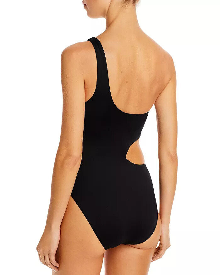 AQUA Swim One Shoulder Cut Out One Piece Swimsuit